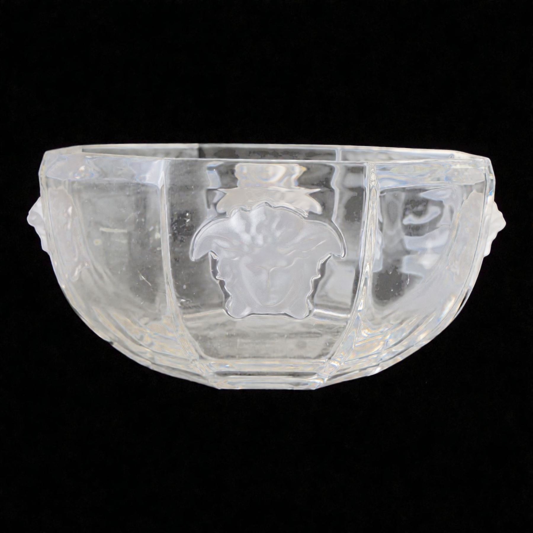 Rosenthal Versace octagonal glass bowl, D18cm 