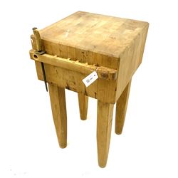 Pro-Chef - Square solid beech butchers block, on four supports