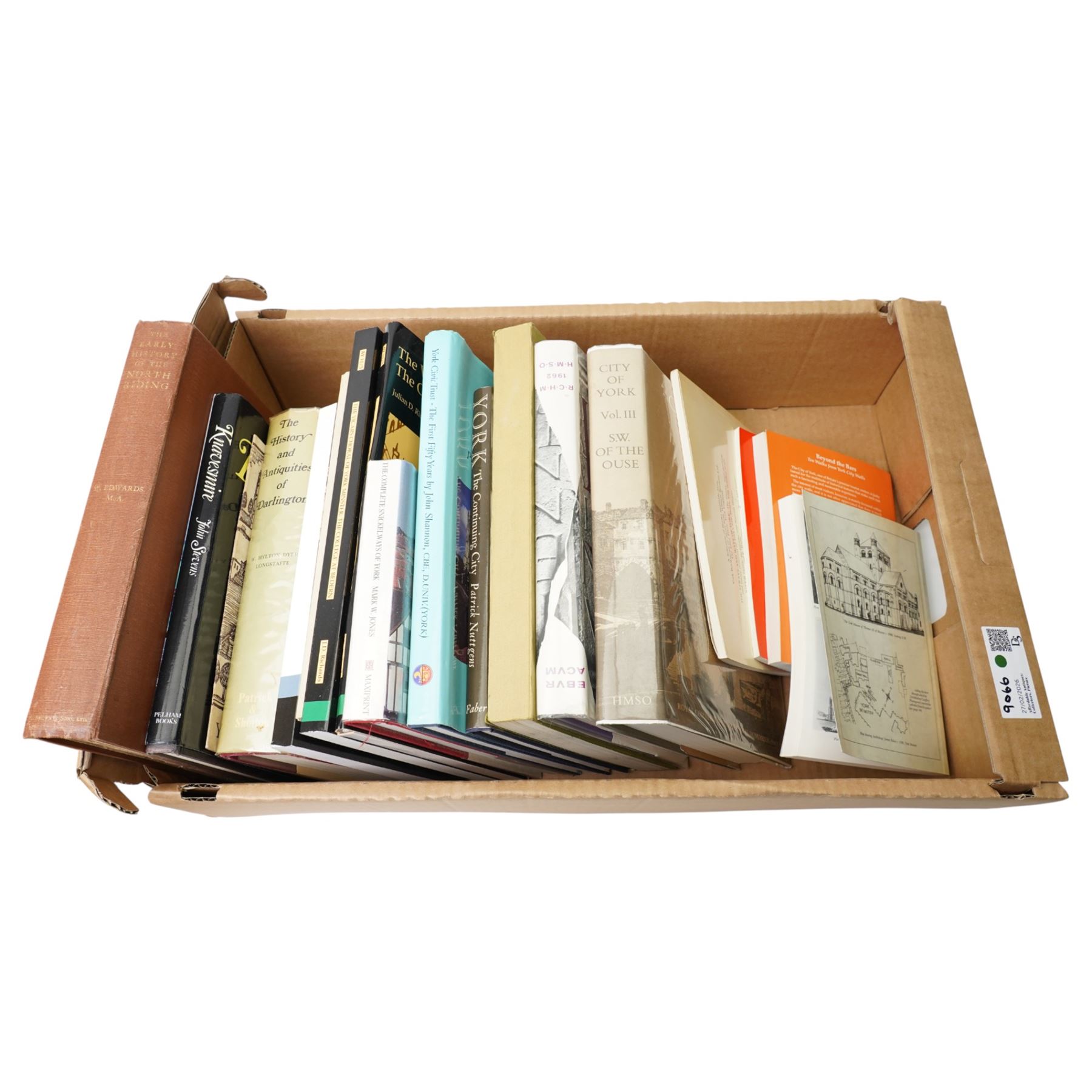 ,Edwards, William - 'The Early History of the North Riding'  1924 A Brown & Sons, Longstaff, W Hylton - 'History and Antiquities of Darlington' facsimile of the 1854 editi, on, , Wacher, J S - 'Excavations at Brough -on-Humber' 1969 and other books on York, Castleford etc