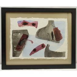 Attrib. John Bainbridge Copnall (British 1928-2007): Abstract Still Life, watercolour and ink on handmade paper signed 31cm x 43cm 