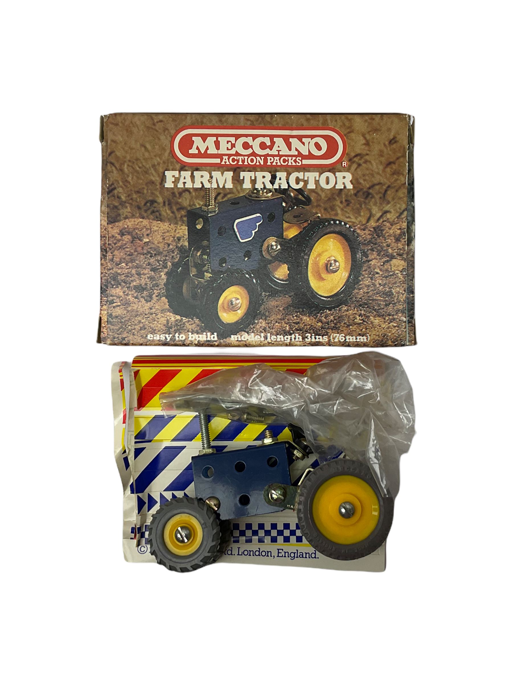 Meccano - Super Highway Multikit, No.2 Construction Kit and 07807 Farm Tractor Construction Kit; all boxed with instructions; and quantity of Plastic Meccano with Sets 300/400 instructions.