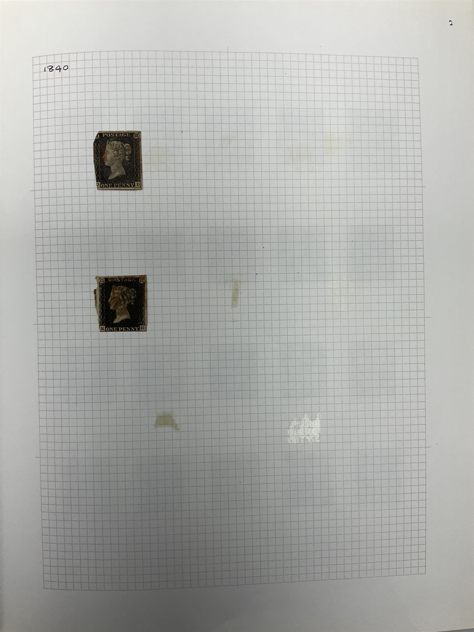 Mostly Great British Queen Victoria stamps, including five 1840 penny blacks four with red and one with black MX cancels, imperf penny reds including examples with MX cancels, perf penny reds, half penny 'bantams', various QV surface printed issues, penny lilac block, 1887-92 unused block of forty-two one halfpenny stamps etc, housed in 'The Paragon Postage Stamp Album