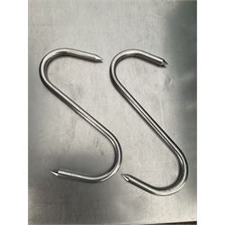 58 stainless steel meat S hooks - THIS LOT IS TO BE COLLECTED BY APPOINTMENT FROM DUGGLEBY STORAGE, GREAT HILL, EASTFIELD, SCARBOROUGH, YO11 3TX