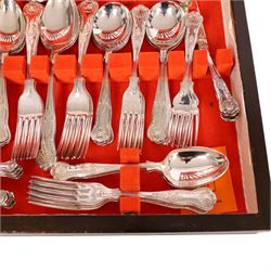 Kings pattern canteen of cutlery by Webber and Hill