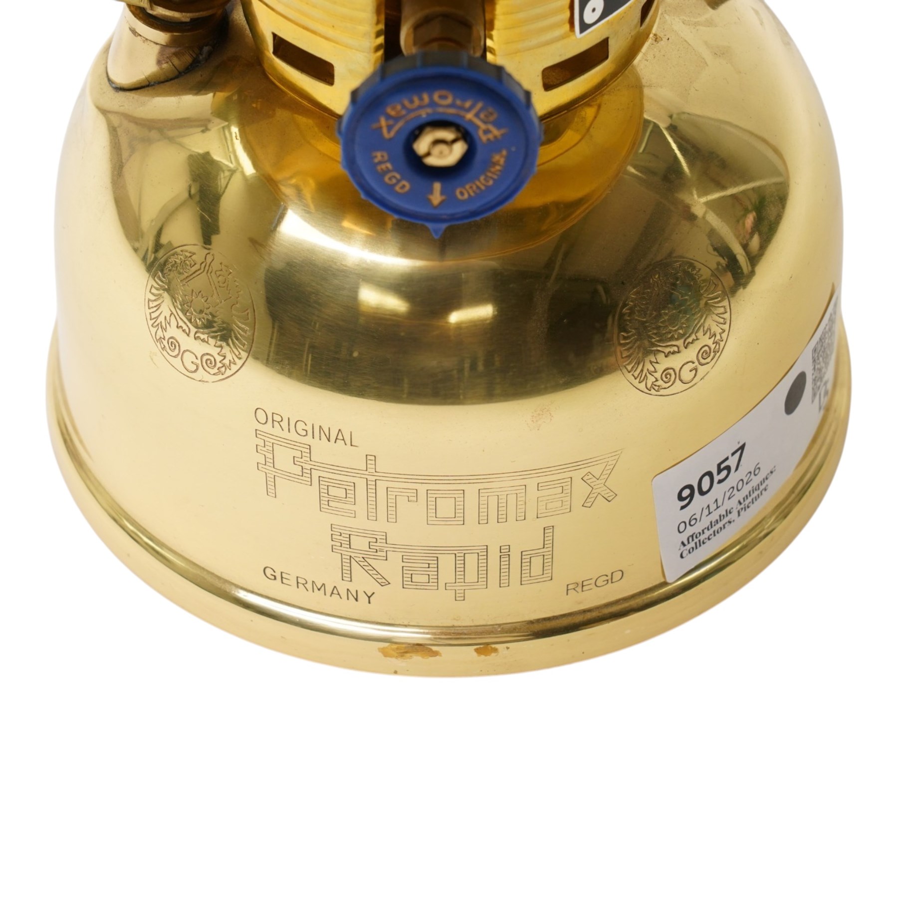 Super Petromax Rapid 829/500CP pressure lantern in brass case H40cm 