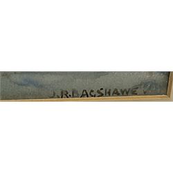 Joseph Richard Bagshawe (Staithes Group 1870-1909): Fishing Coble off Whitby with the Abbey in the distance, watercolour signed 16cm x 23.5cm
Provenance: acquired direct from the trustees of the Bagshawe Estate when the final part of the artist's studio collection was dispersed in Whitby in the 1990s
