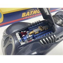 Five Corgi Batmobile die-cast vehicles from the DC Comics collection, to include 1940’s DC Comics BMBV2 1:18 and BMBV1 1:24 scale Batmobiles, all in original boxes 