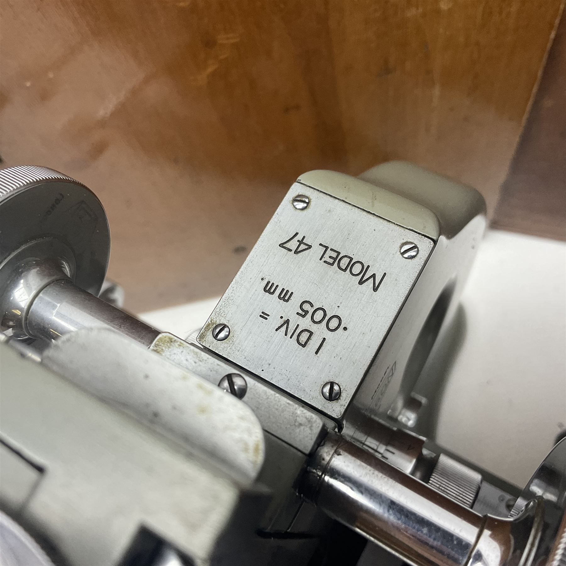 Four microscopes, including Cooke, Troughton & Simms no M467926, W Watson & Sons no 114758, W & J George & Beck Ltd no 36649 and one other 