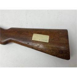 Early 20th  century Diana .177 air rifle with break-barrel action and adjustable trigger, no visible number, L108cm overall  NB: AGE RESTRICTIONS APPLY TO THE PURCHASE OF AIR WEAPONS.