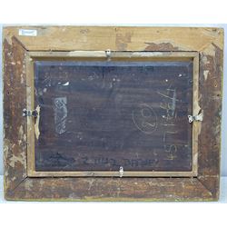 Nicolaas Johannes Roosenboom (Dutch 1805-1880): Rowing Boat approaching a Royal Barge, oil on panel signed on flotsam lower right 33cm x 47cm