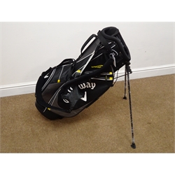  Power Caddy tour bag, a new and boxed Callaway Warbird stand bag with approx 200 golf balls, some practice   