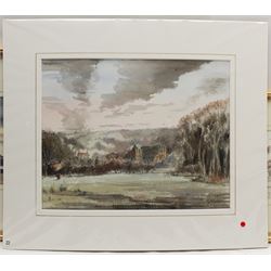 Sir Arthur David Saunders Goodall (British 1931-2016): Byland Abbey, Rievaulx Abbey, and 'Saligao Goa', three watercolours signed with monogram and variously dated, max 24cm x 30cm (3)
Notes: David Goodall was a British diplomat and High Commissioner to India from 1987-1991. His interest in painting began at school at Ampleforth College, but he only started painting seriously twenty years later after reading Churchill's 'Painting as a Pastime'.