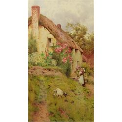John Abernethy Lynas-Gray (British 1869-1940): Wayside Cottage, watercolour signed and dated 1912, 44cm x 24cm