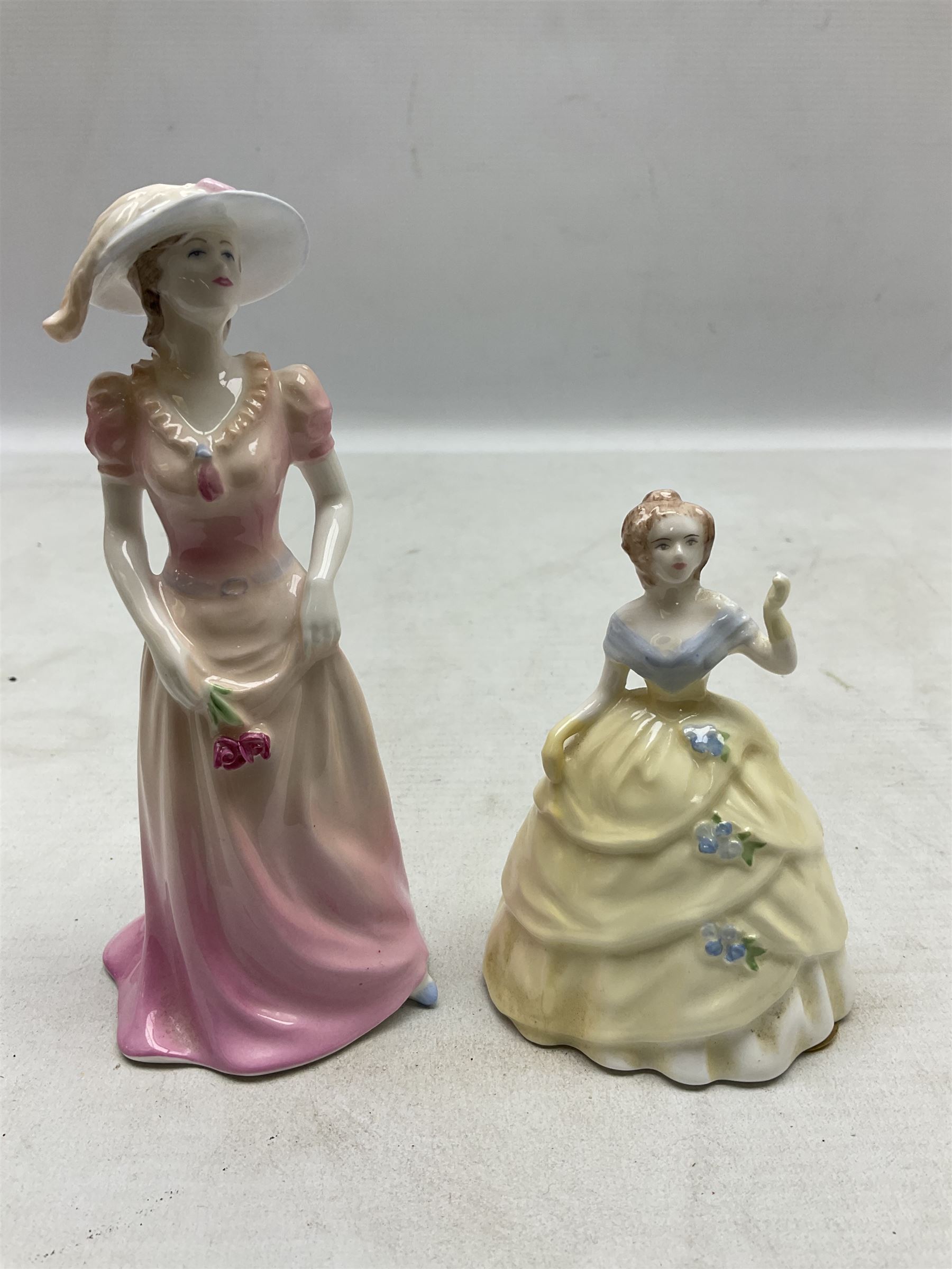 Ten Coalport figures, to include Language of Flowers, Marilyn, Token of Love,  I'll never forget you etc