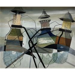 Gerald Parkinson (Northern British 1926-): Coastal Abstract, gouache signed and dated '59, 48cm x 58cm