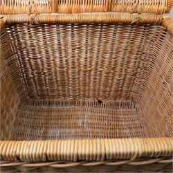 Large wicker basket 68cm x 54cm x 57cm