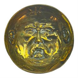 Copper tankards, including one example with plated handle and base stamped 'Barley Corn', brass box with secret compartment, and other brass and copper collectables