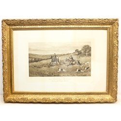 After Imogen Collier (British fl.1898-1904): The Sinnington Hunt, photogravure inscribed 'From the Picture Presented to Penn Sherbrooke Esq. and Mrs Sherbrooke by the members of the Sinnington Hunt 1905' in the plate, together with three other pictures relating to Jack Parker and the Sinnington Hunt, max 35cm x 55cm (4)
