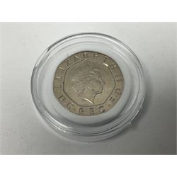 Queen Elizabeth II undated twenty pence coin, from 2008