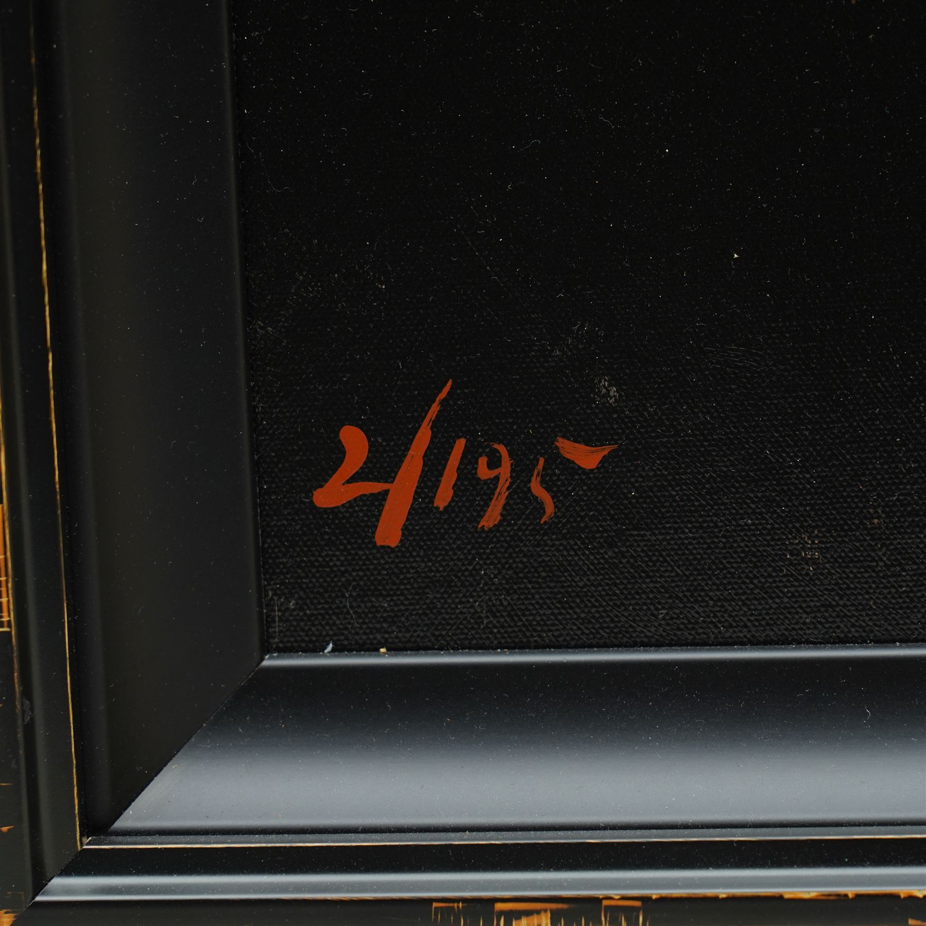 Fabian Perez (Argentina 1967-): 'Embrace II', limited edition hand-embellished giclee print on canvas signed and numbered 2/195, with certificate of authenticity verso 75cm x 50cm