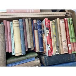 Collection of books, to include The Oxford Dictionary of Quotations, Book of the road, history books, fiction books etc, in four boxes 