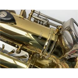 St Louis Alto saxophone, serial no.82437 in John Packer JP Blues 141 carrying case; with two-piece saxophone stand