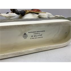 Royal Worcester 'Napoleon Bonaparte', model No. RW3860 by Bernard Winskill, limited edition 747/750, on wooden plinth with title plaque, framed certificate and box, H41cm