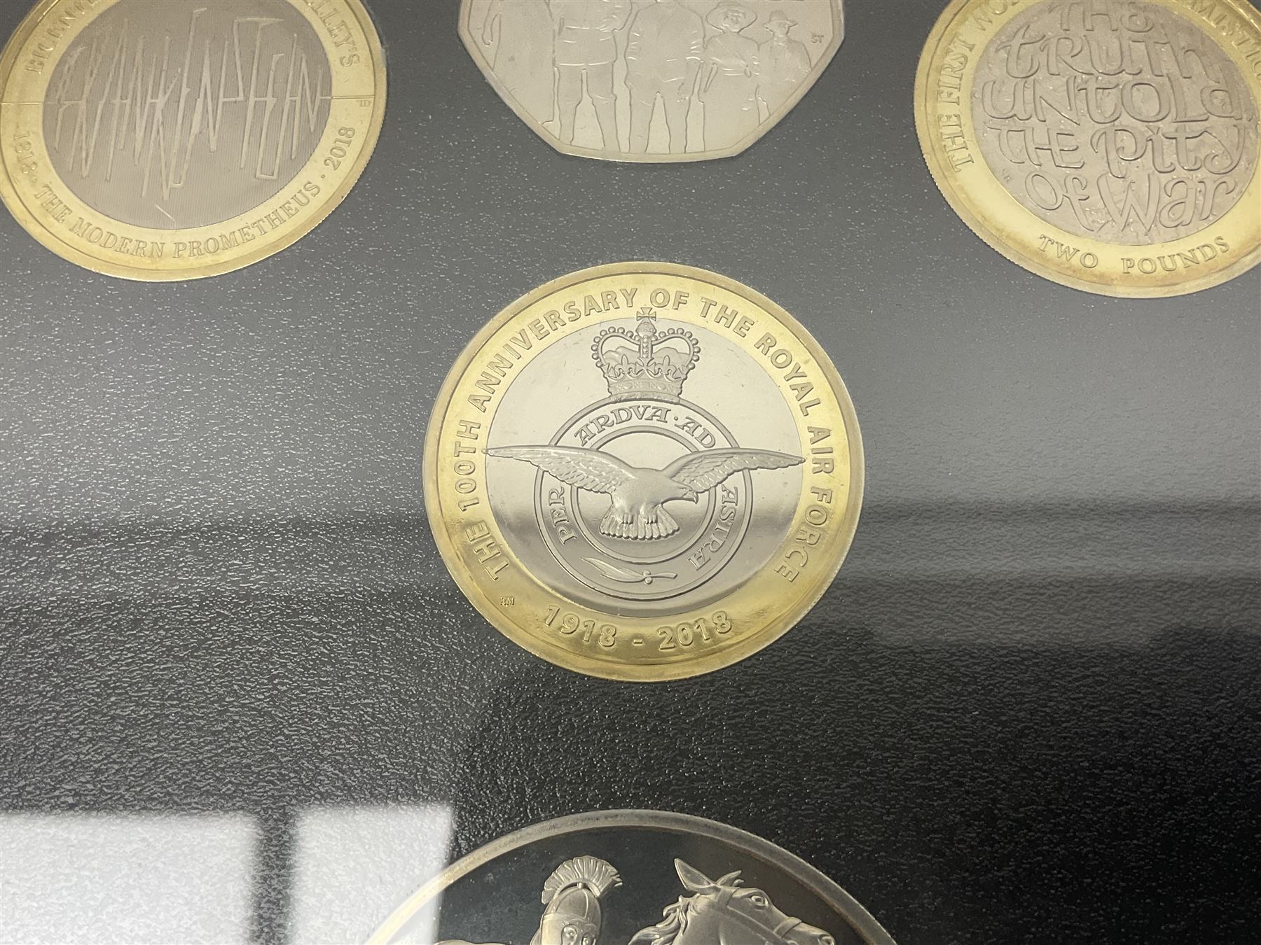 The Royal Mint United Kingdom 2018 proof coin set, commemorative edition, cased with certificate