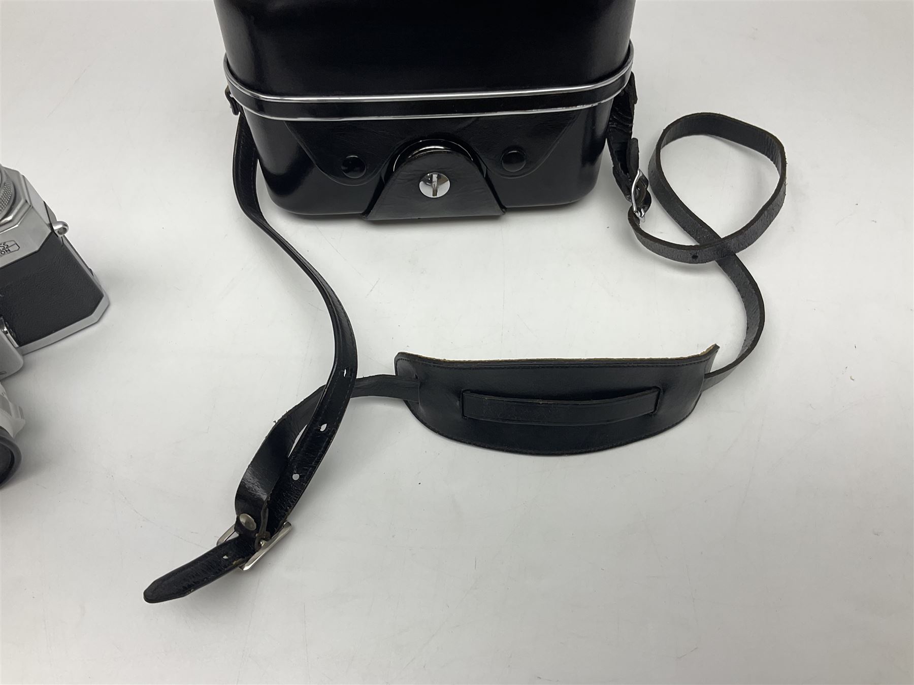 Zeiss Ikon Contarex Bullseye camera body, serial no. T92257, with 'Carl Zeiss planar 1:2 50mm' lens, serial no. 2374659, in Contarex ever ready case