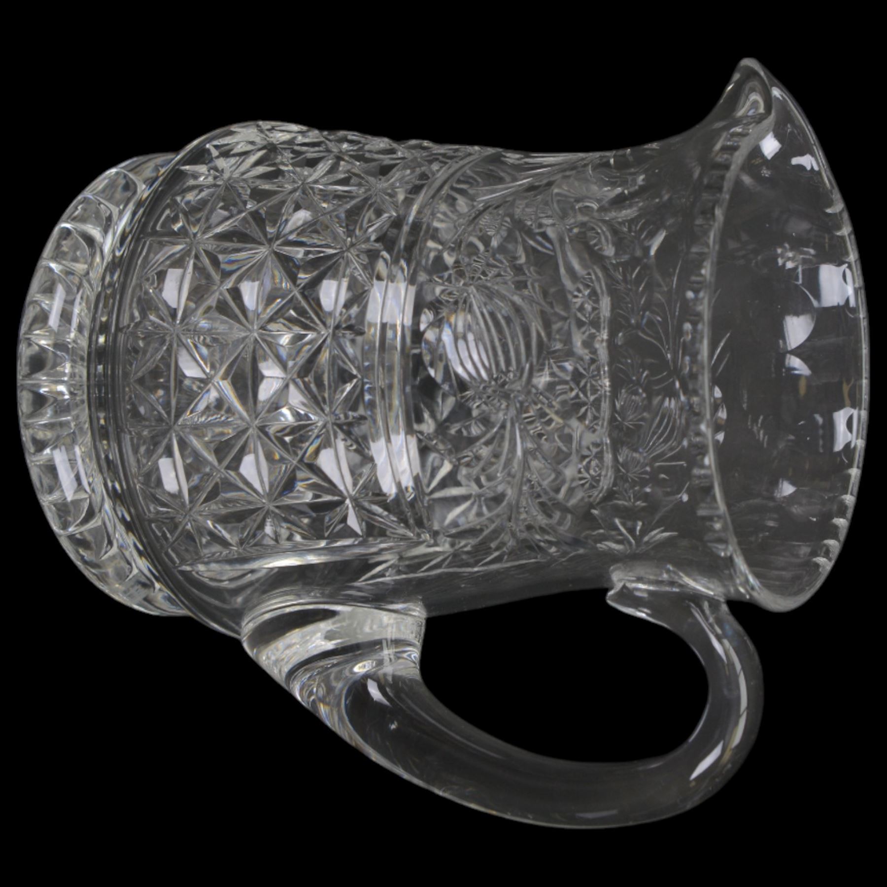 Stuart Crystal Mansfield pattern drinking glasses, including hock glasses, sherry glasses and wine glasses, together with a matching water jug (42)