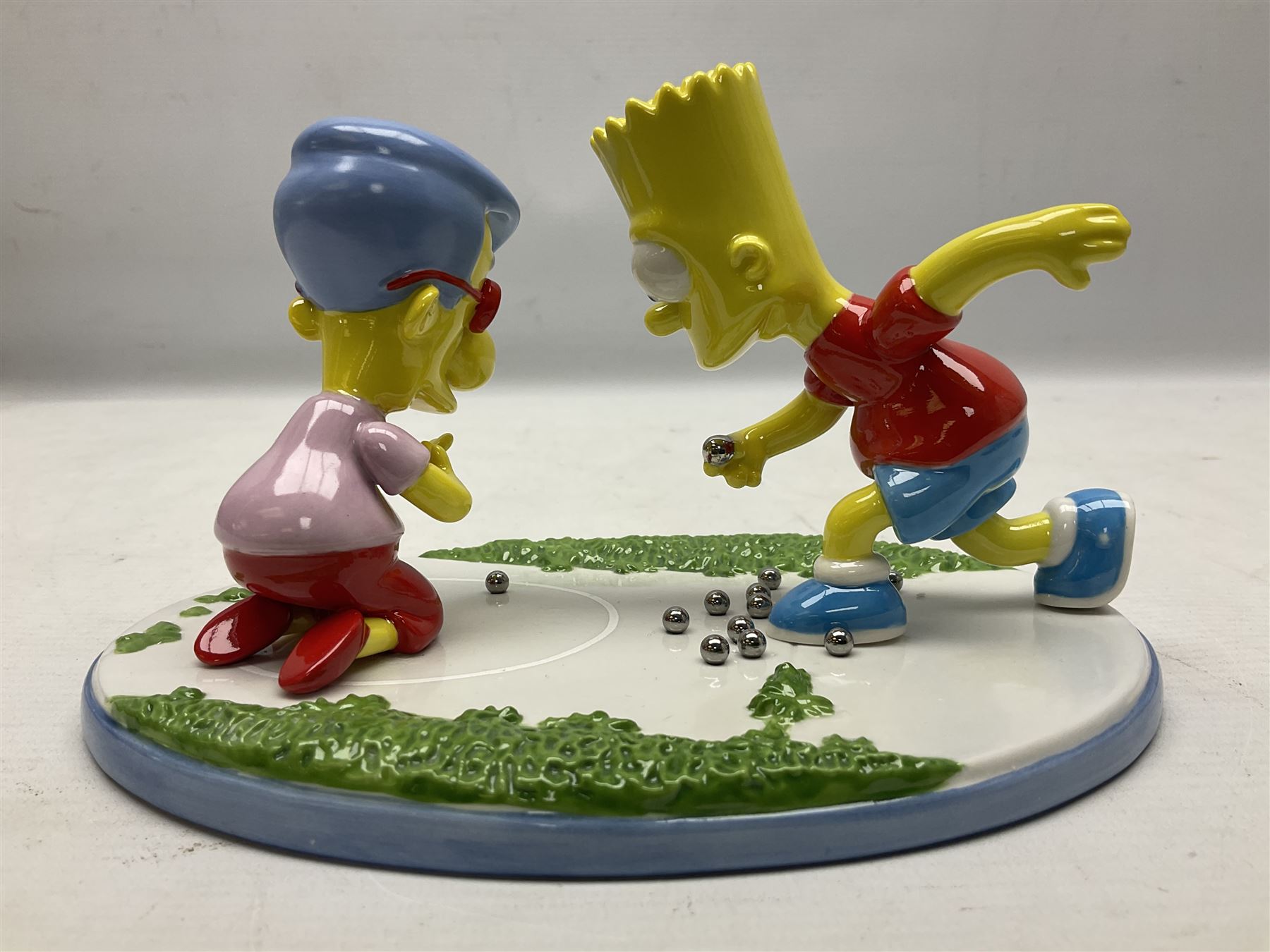 Six Coalport The Simpsons character figures, comprising limited edition 'The Family That Sits Together Fits Together' annual 2005, TS01 Two to Tango, The Gift of Maggie, Will Work For Duff, Yellow Girl Blues and Losing His Marbles, all boxed