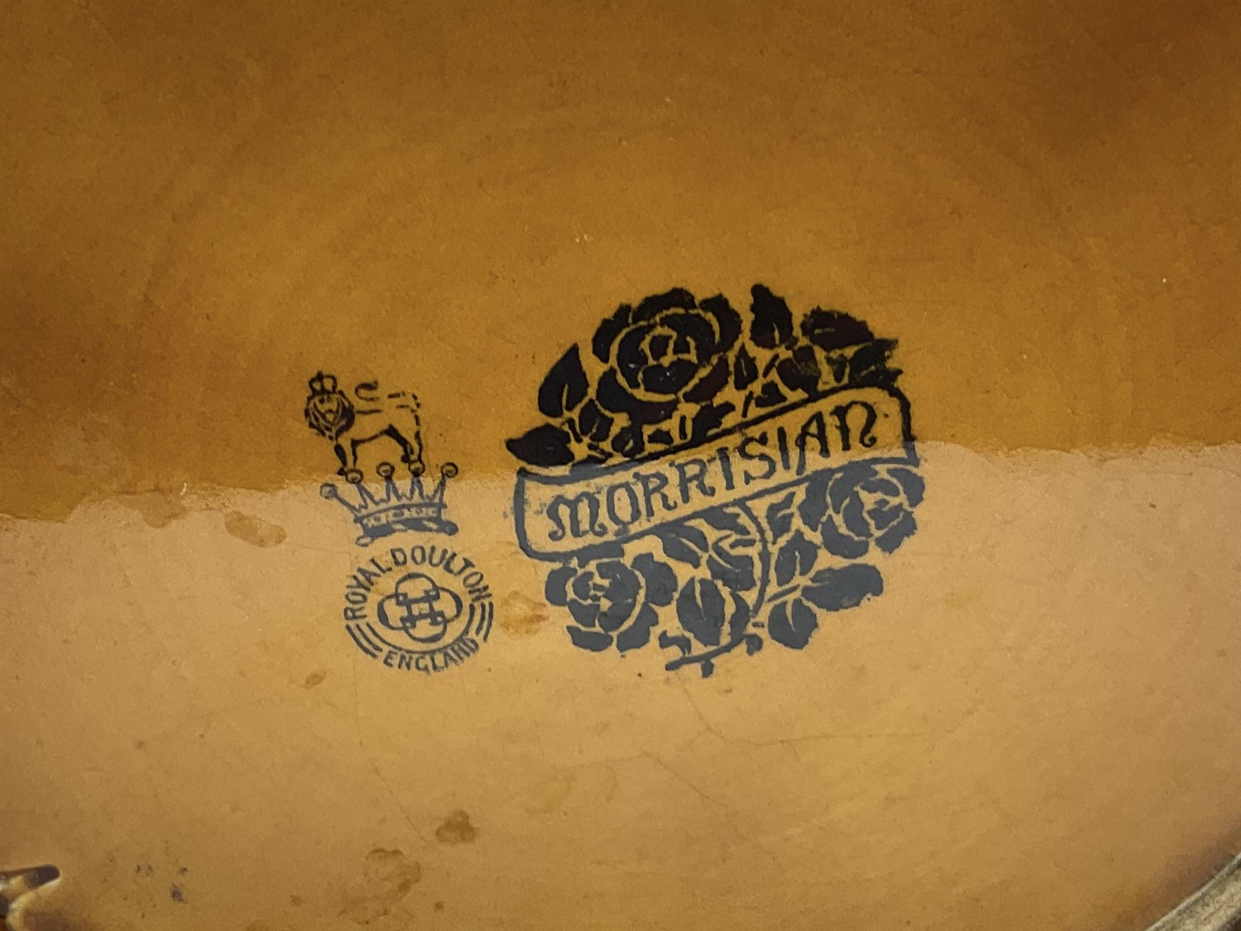 Royal Doulton Morrisian ware vase decorated with female figures, with printed and impressed marks beneath H25cm. 