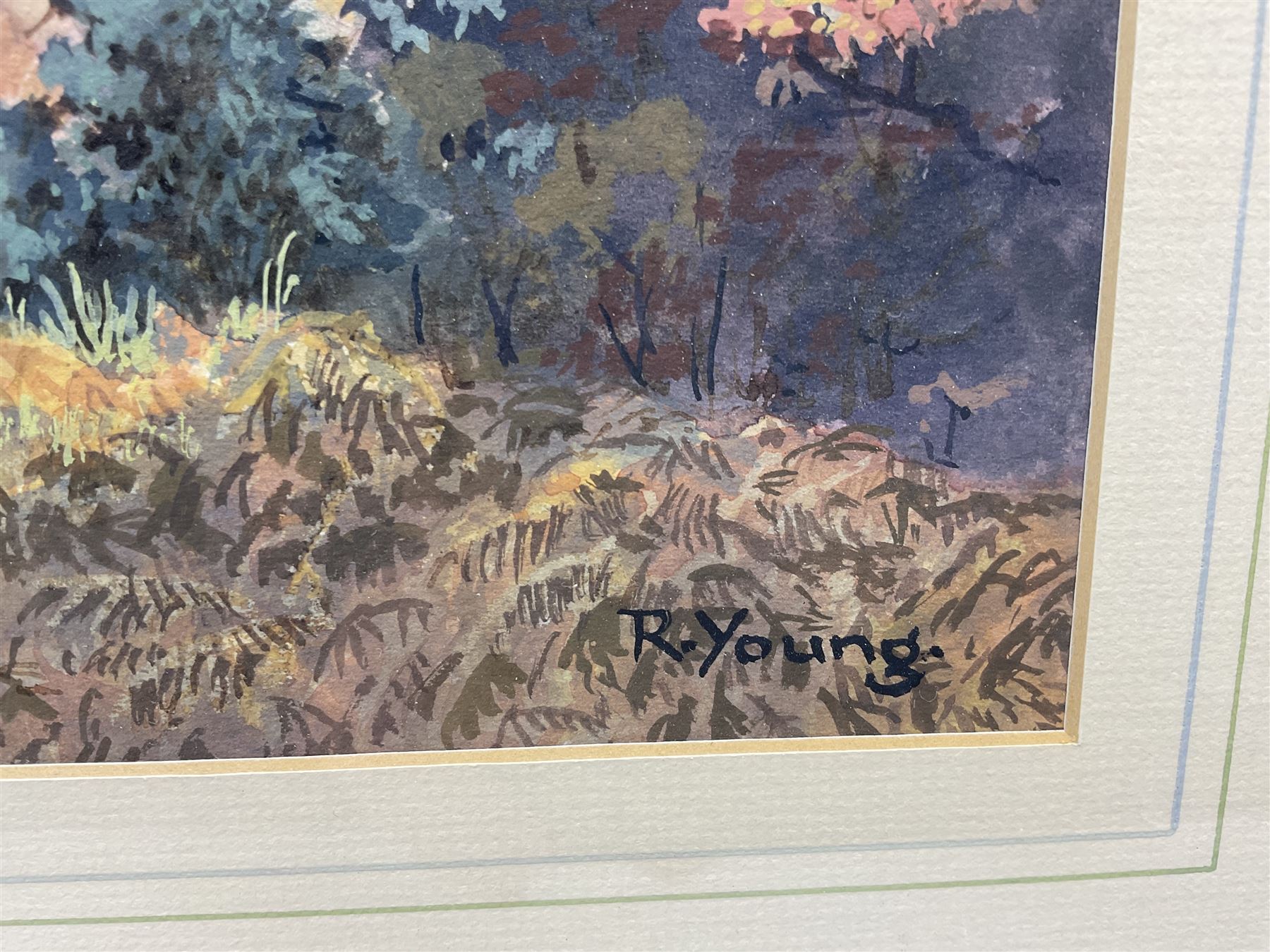 R Young (British 20th century): Roseberry Topping, watercolour signed 24cm x 36cm