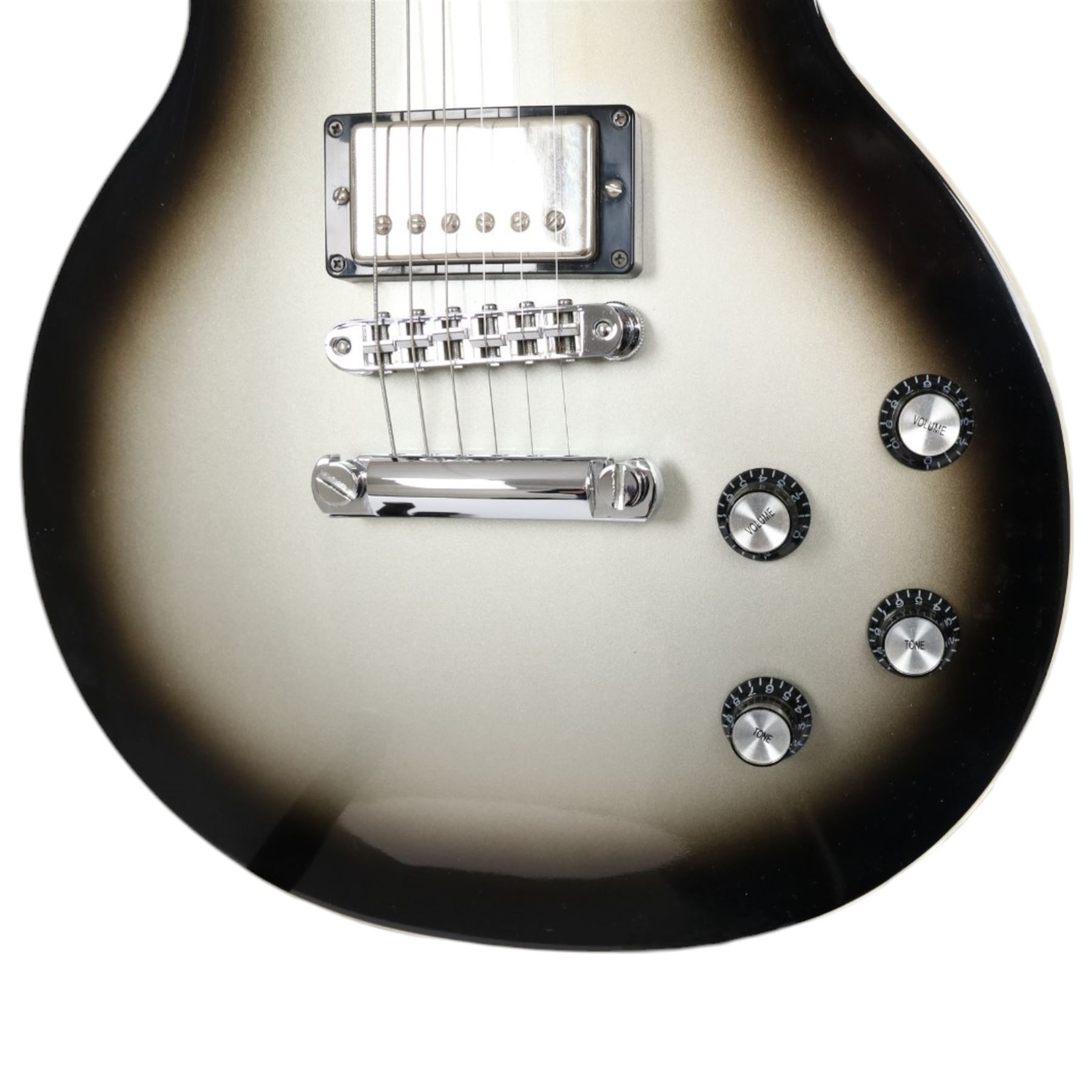 Limited edition Gibson Les Paul Standard, in silver burst finish, made in USA serial no. GC243 Guitar Centre Exclusive 2008, in fitted hard case, guitar length L99cm