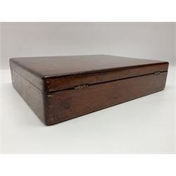 Three modern bullet moulds comprising Lee double cavity .44 calibre, boxed with instructions; and two Lyman .38 calibre; all in unrelated 19th century mahogany box