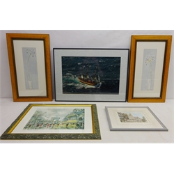  Whitby Scenes, four photographic prints including after Frank Meadow Sutcliffe (British 1853-1941) in matching frames and other prints max 43cm x 58cm (12)   
