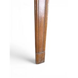 Early 20th century French oak window surround, shaped top with carved shell and acanthus leaf detail 