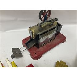 Sutcliffe ‘Sea Wolf’ clockwork atomic submarine, boxed; Mamod SP2 Steam Engine, lacking chimney; with quantity of playworn die-cast vehicles to include Corgi, Matchbox etc