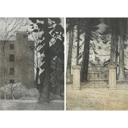 Colin Bygrave (British 1933-2020): 'House Among Pines' and 'Fitzwilliam Redwood', pair of ...
