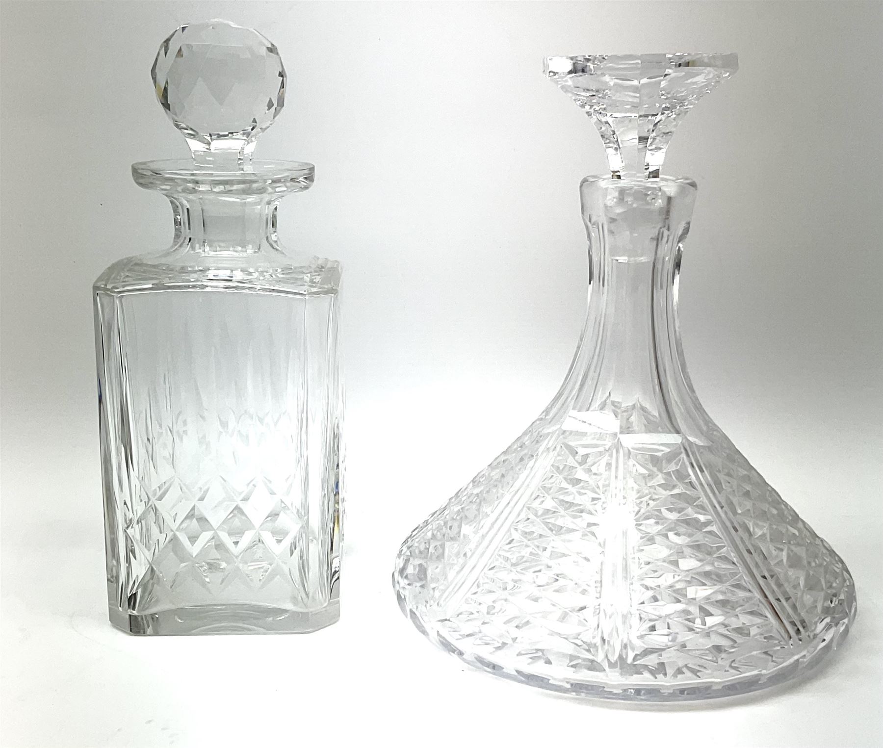 Set of six Waterford Crystal sherry glasses, together with three Stuarts Crystal Glengarry