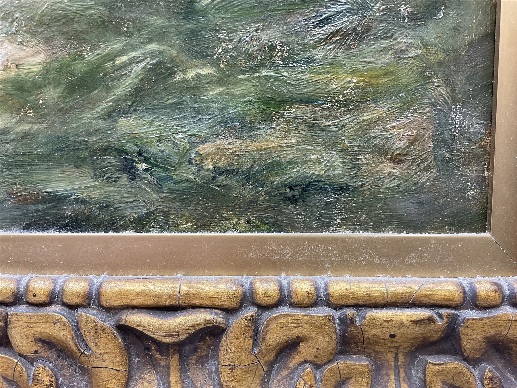 Scottish School (19th/20th century): The Emigrants, likely a view of the Highland Clearances, oil on canvas, possible remains of a signature l.r. 40cm x 60cm