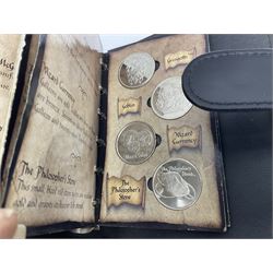 Harry Potter 'Gringotts Savings Book Coin Collection', various commemorative crowns, pre-decimal coinage, United States of America one dollar banknote etc