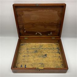 Three modern bullet moulds comprising Lee double cavity .44 calibre, boxed with instructions; and two Lyman .38 calibre; all in unrelated 19th century mahogany box