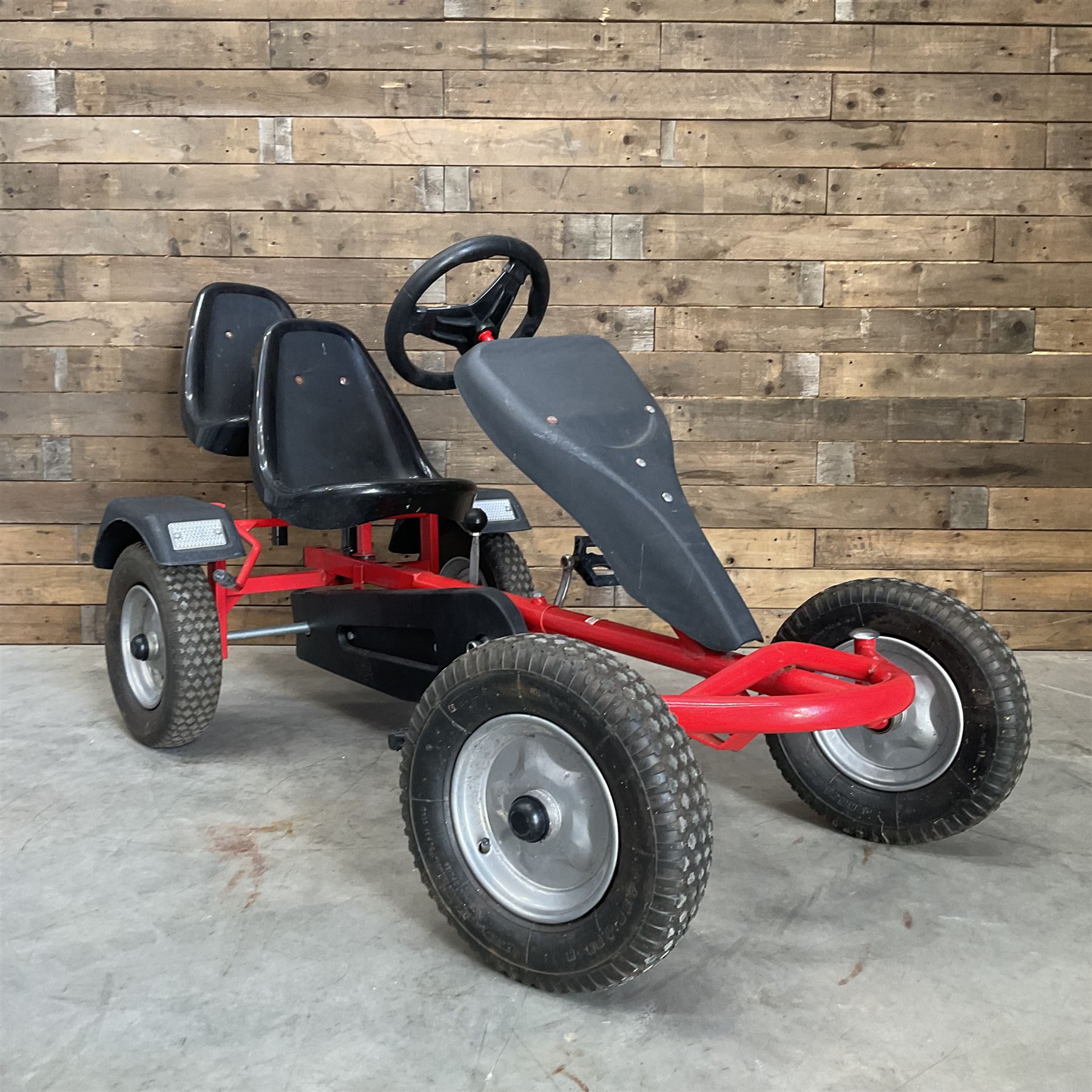 Tectake Kart two-seater red-go kart with brake