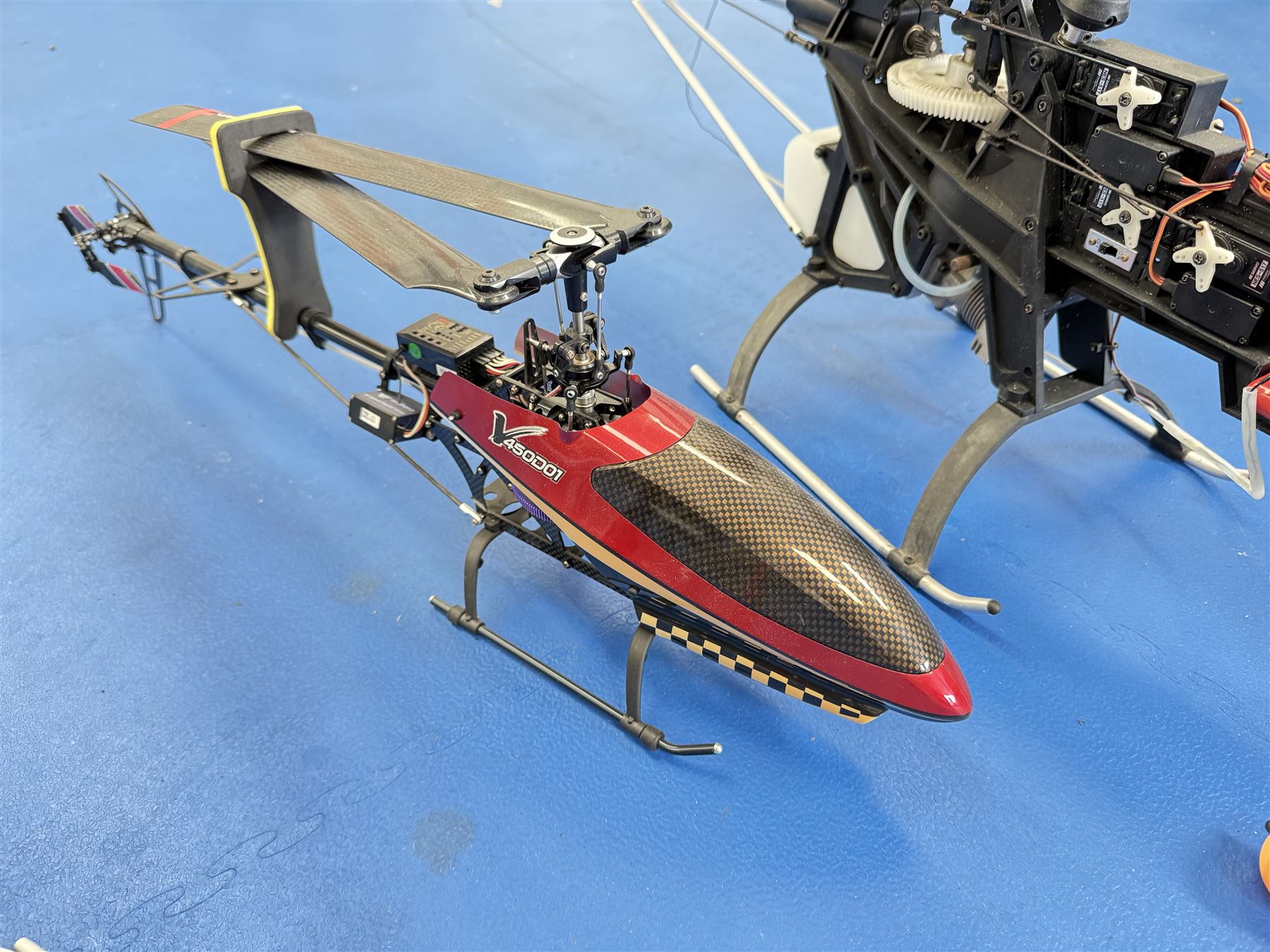 Four RC radio controlled helicopter models
