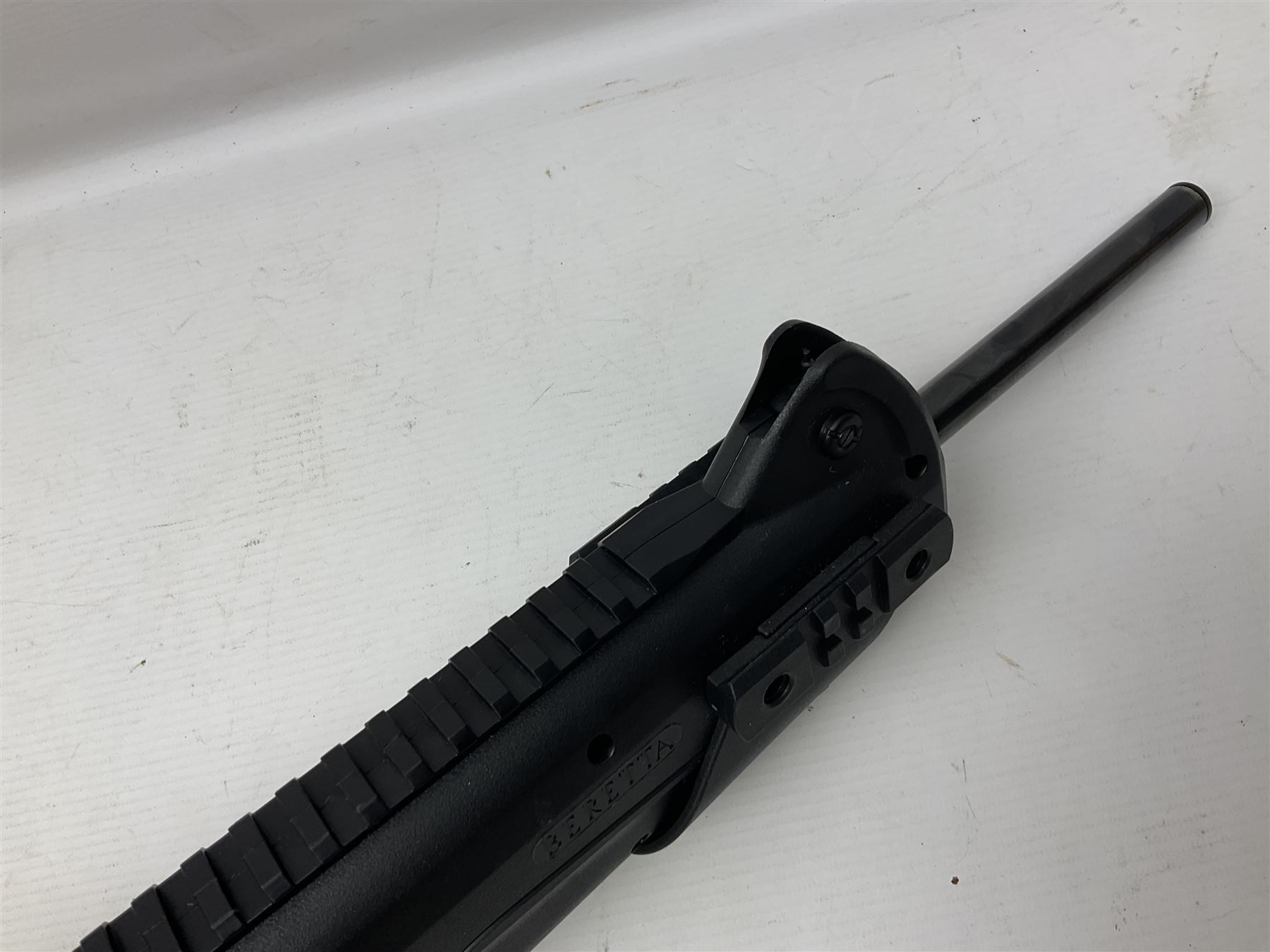 Beretta Cx4 Storm .177 CO2 rifle with Beretta 4 x 32 TriTac scope L78cm; in fitted hard carrying case with instructions, Umarex sound moderator, two magazines and 88g cylinder;Beretta Cx4 Storm .177 CO2 rifle with Hawke Red Dot 30 scope L78cm; in fitted hard carrying case with two magazines and 88g cylinder; NB: AGE RESTRICTIONS APPLY TO THE PURCHASE OF AIR WEAPONS.