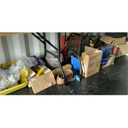 Large quantity of tools and other equipment to include, electrical fittings, hole saws, tecbond hot melt adhesive, tile cutter, bolts, abrasive pads etc. - THIS LOT IS TO BE COLLECTED BY APPOINTMENT FROM DUGGLEBY STORAGE, GREAT HILL, EASTFIELD, SCARBOROUGH, YO11 3TX