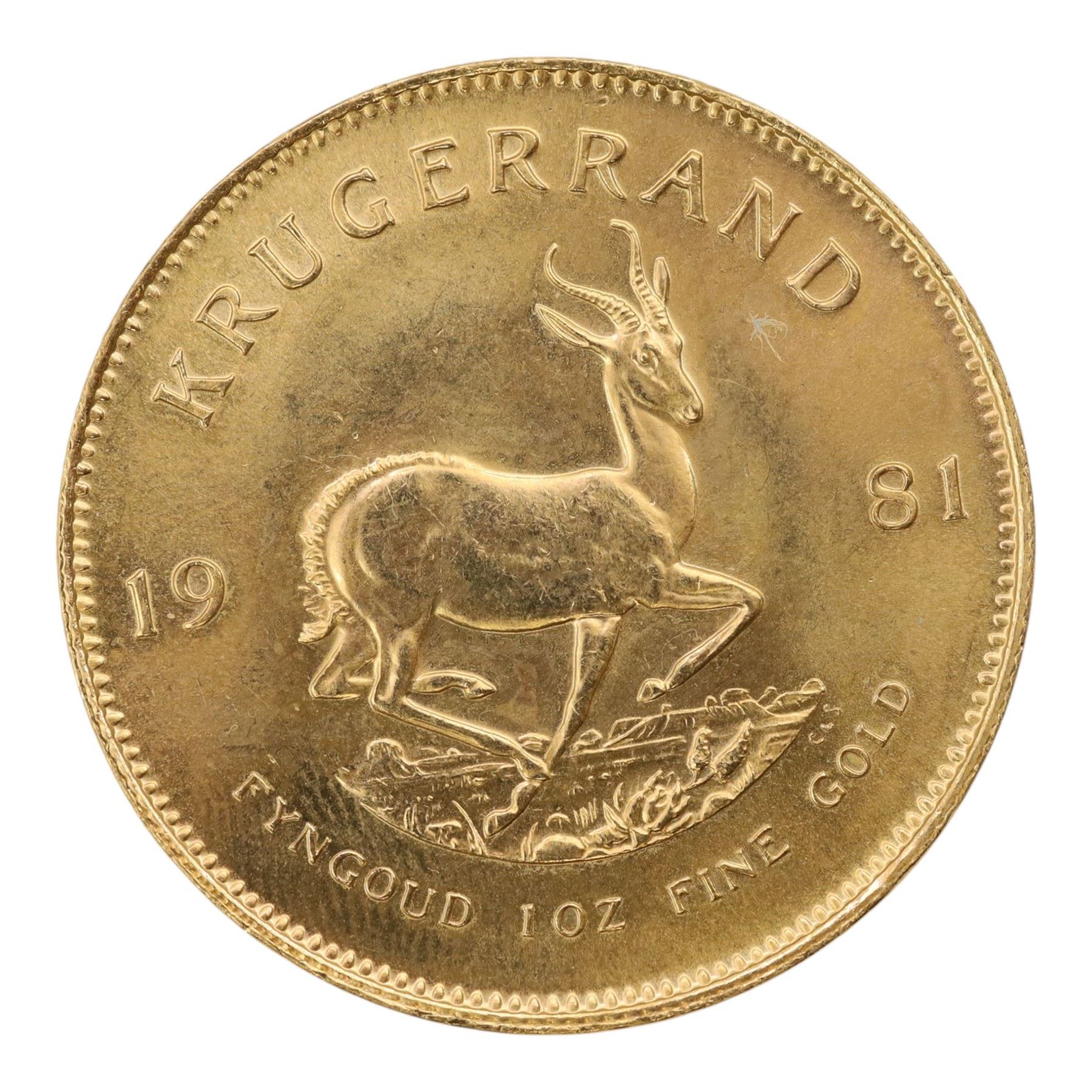 South Africa 1981 one ounce fine gold Krugerrand coin