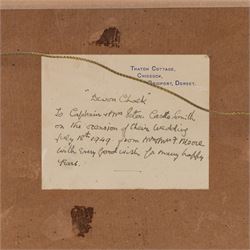 John Spence Ingall (Staithes Group 1850-1936): 'Devon Chalk', watercolour signed, titled verso 22cm x 31.5cm 
Provenance: exh. Frost & Reed, July 1949, label verso