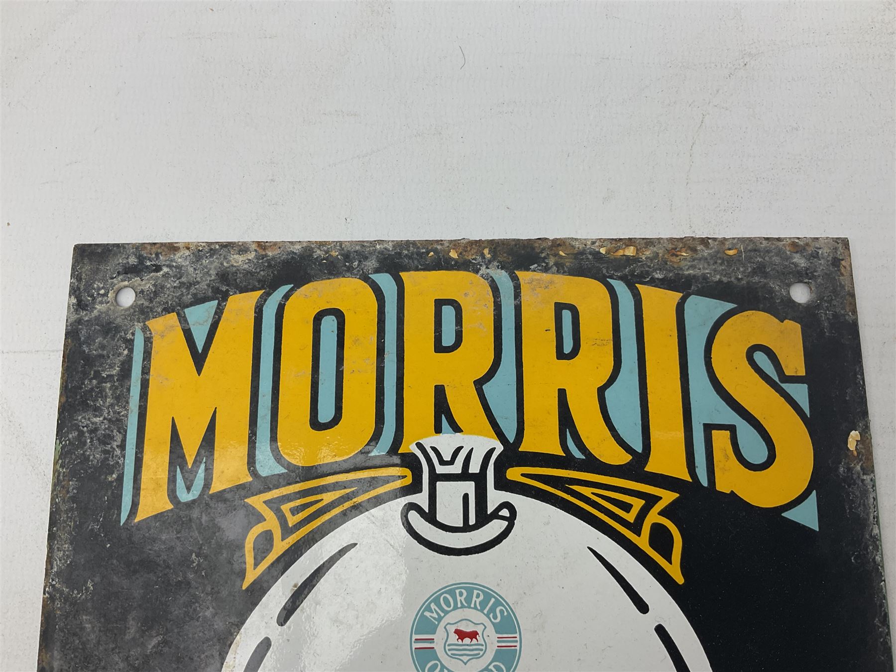 Morris Service enamel advertising sign, H26cm W18cm